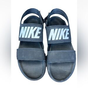 Nike Tanjun Sandals Black Adjustable Ankle Strap Slide 882694-001 Women’s Size 6